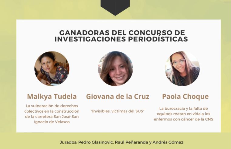 Malkya Tudela, Giovana de la Cruz y Paola Choque ganan las subvenciones de UNITAS para investigaciones periodísticas